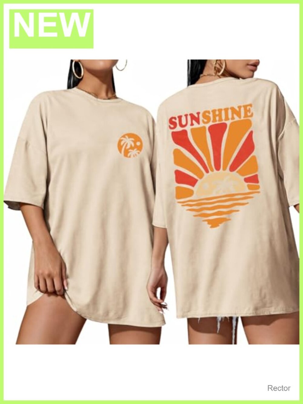 Oversized Graphic Tee Women Short Sleeve Loose Fit Casual Summer Top